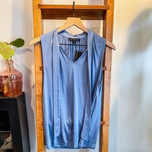 NWT Banana Republic SZ M Blue Neck Tie Layering Tank!
